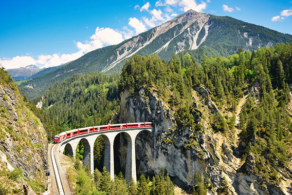 Swiss Alps, Bernina Express & Schatzalp Funicular Railway